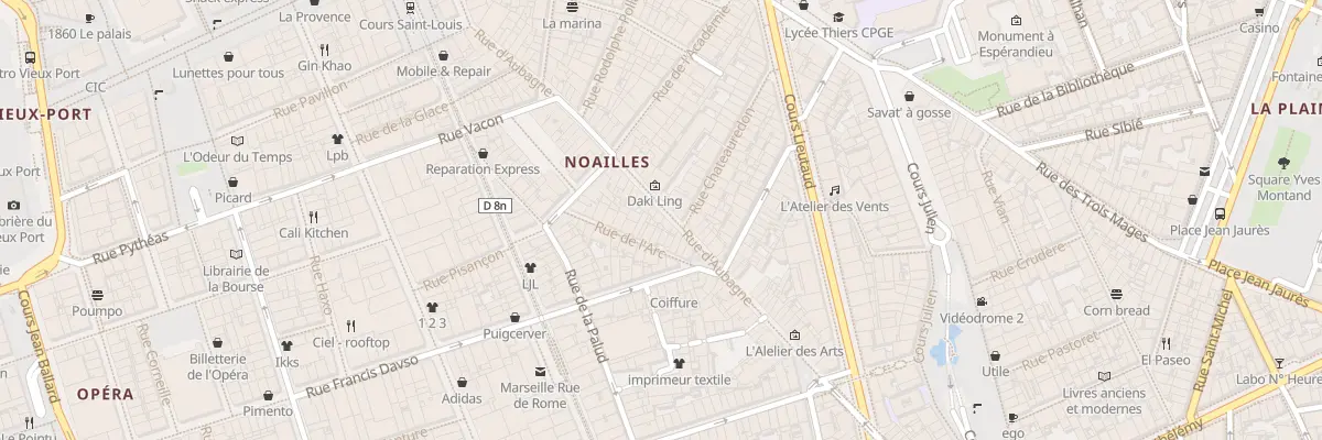 Plan du 48 Rue d’aubagne à Marseille 1er Arrondissement