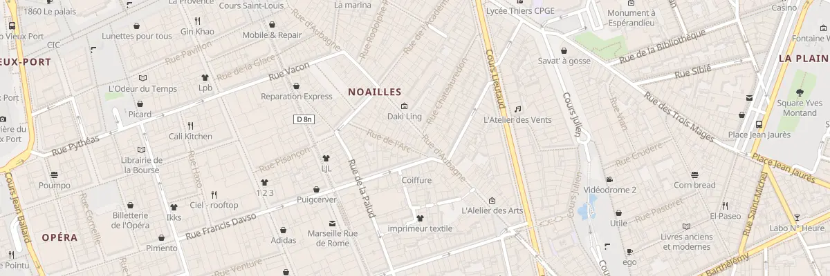 Plan du 52 Rue d’aubagne à Marseille 1er Arrondissement