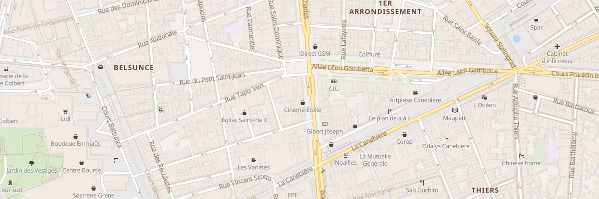 Plan du 21 Bd Dugommier à Marseille 1er Arrondissement