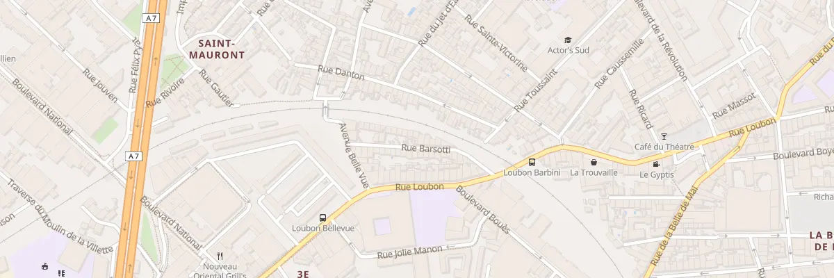 Plan du 23 Rue barsotti à Marseille 3e Arrondissement