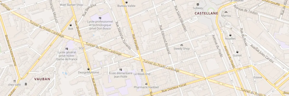 Plan du 195 Rue paradis à Marseille 6e Arrondissement