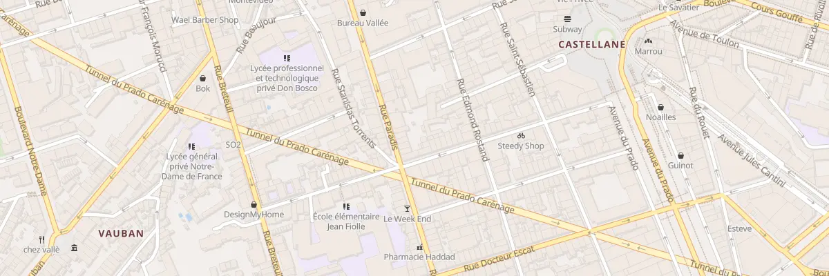 Plan du 193 Rue paradis à Marseille 6e Arrondissement