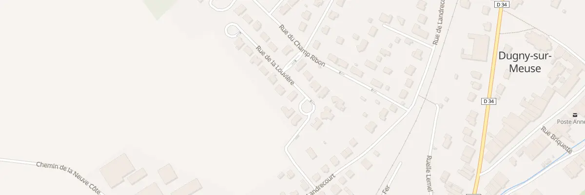 Plan du 6 Rue de la Louviere à Dugny-sur-Meuse