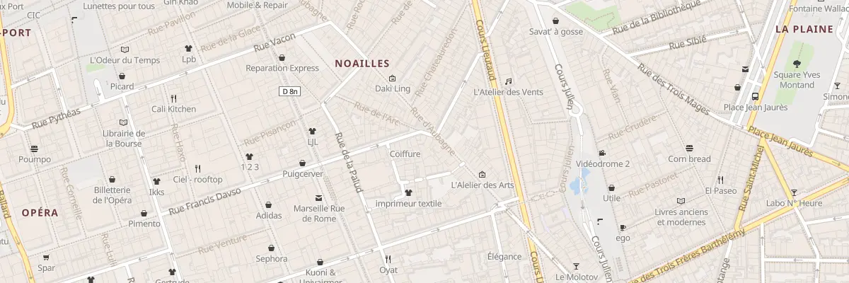 Plan du 60A Rue d’aubagne à Marseille 1er Arrondissement