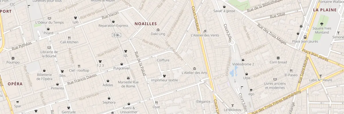 Plan du 62 Rue d’aubagne à Marseille 1er Arrondissement