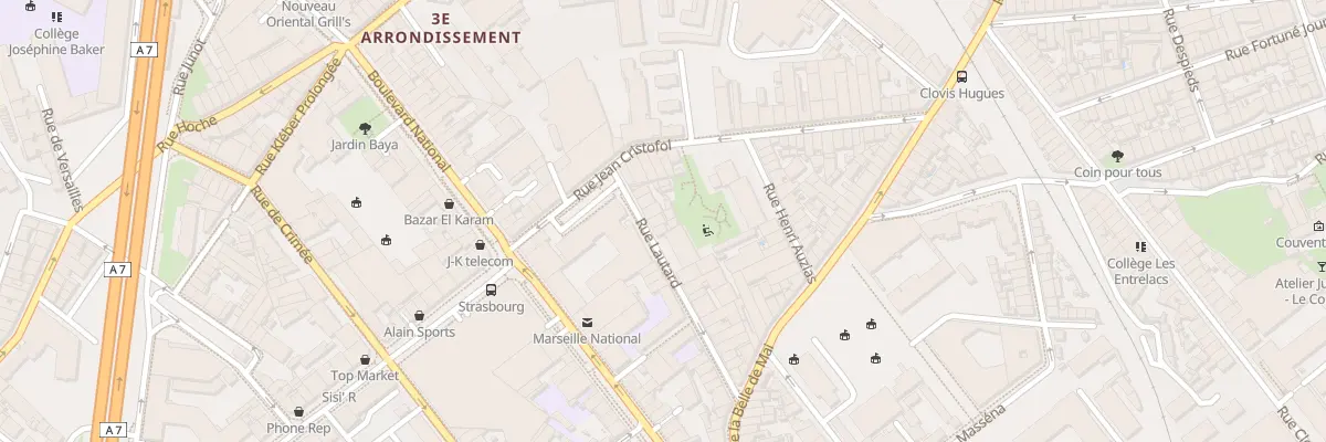 Plan du 34 Rue lautard à Marseille 3e Arrondissement