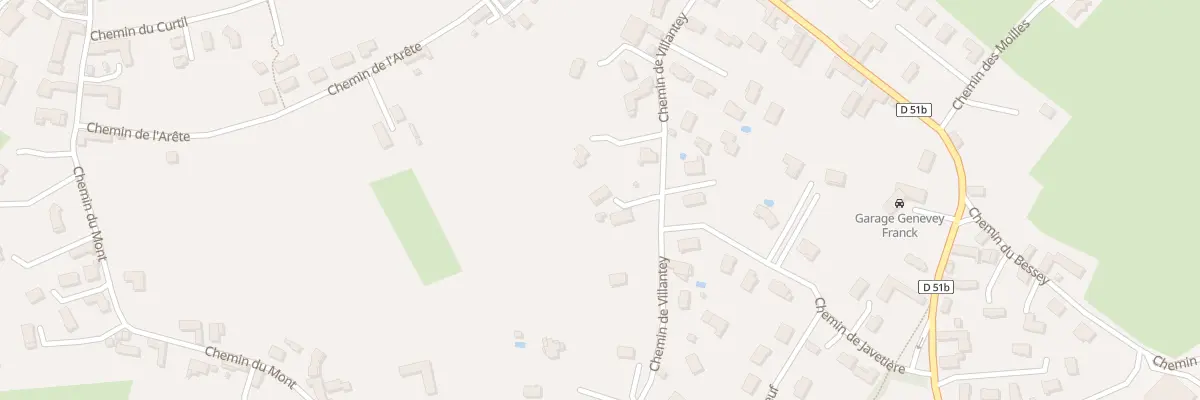 Plan du 208 Che de Villantey à Bizonnes