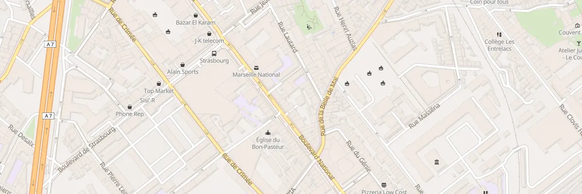 Plan du 172 Bd National à Marseille 3e Arrondissement