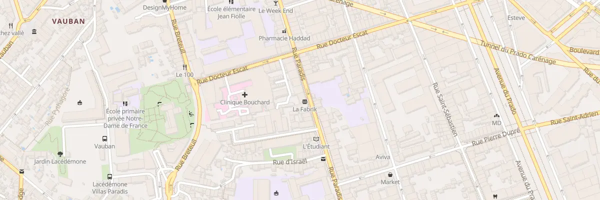 Plan du 234 Rue paradis à Marseille 6e Arrondissement