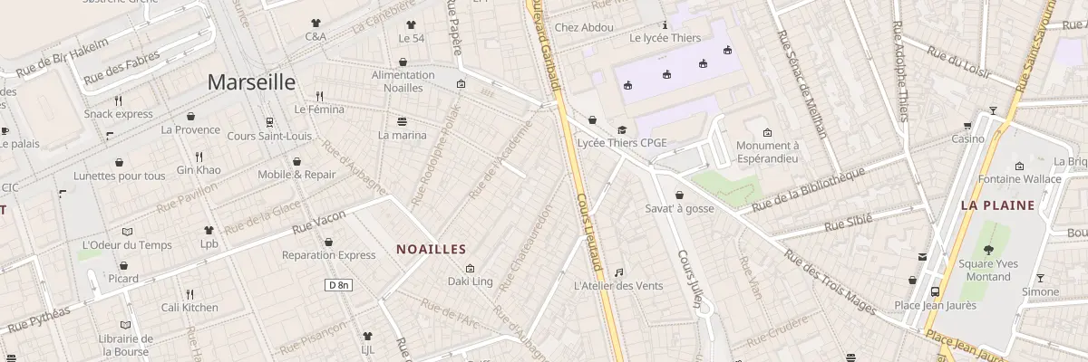 Plan du 25 Rue chateauredon à Marseille 1er Arrondissement