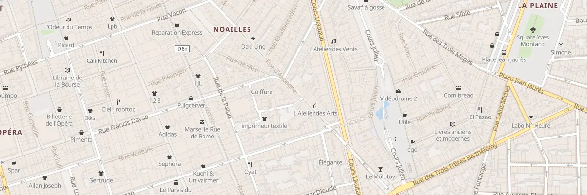 Plan du 74 Rue d’aubagne à Marseille 1er Arrondissement