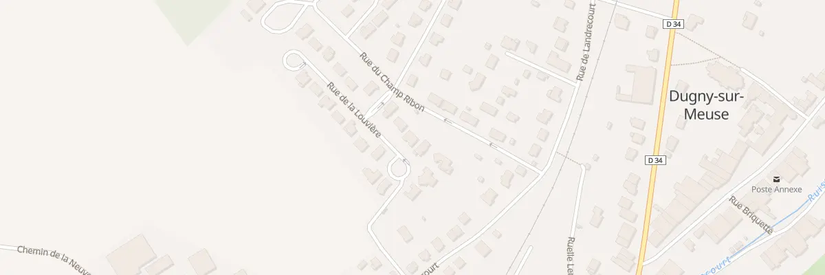 Plan du 3 Rue de la Louviere à Dugny-sur-Meuse