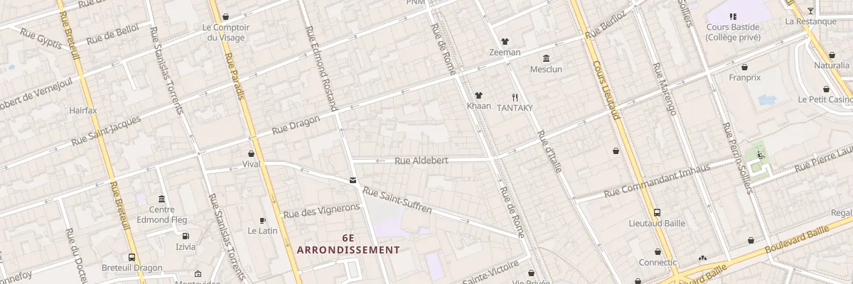 Plan du 16 Rue aldebert à Marseille 6e Arrondissement