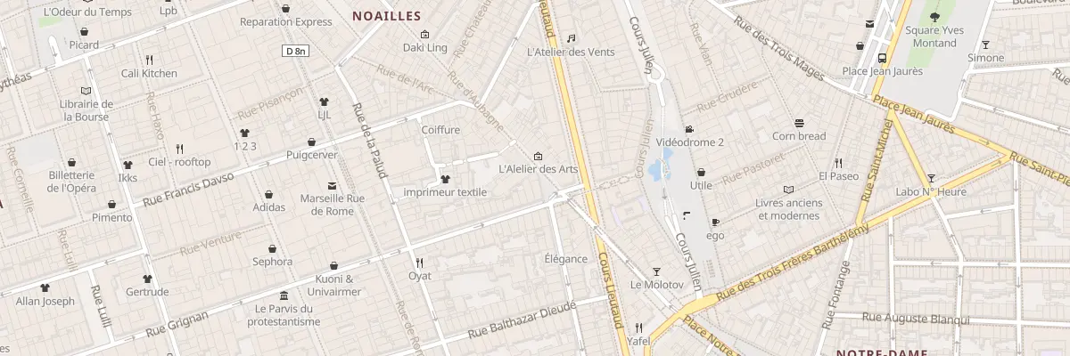 Plan du 94A Rue d’aubagne à Marseille 1er Arrondissement