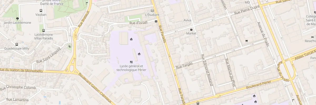 Plan du 284 Rue paradis à Marseille 8e Arrondissement