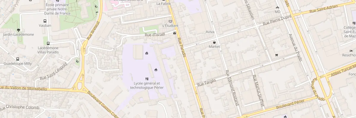 Plan du 278 Rue paradis à Marseille 8e Arrondissement