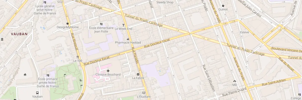 Plan du 53 Rue Docteur Escat à Marseille 6e Arrondissement