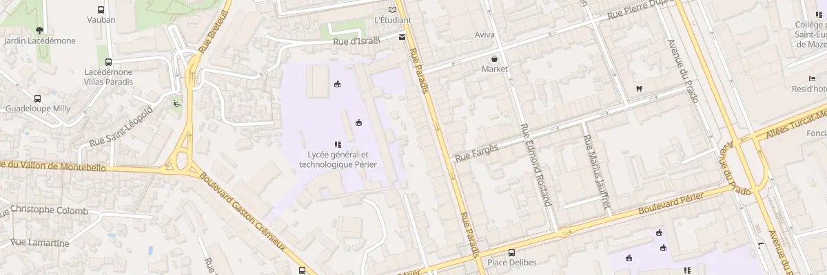 Plan du 290 Rue paradis à Marseille 8e Arrondissement