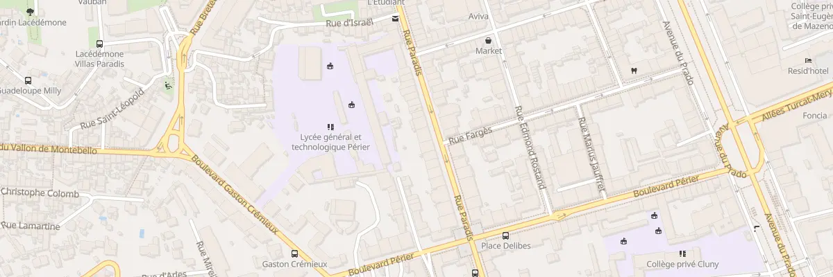 Plan du 294 Rue paradis à Marseille 8e Arrondissement