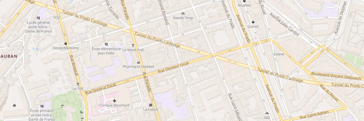 Plan du 26 Rue Docteur Escat à Marseille 6e Arrondissement