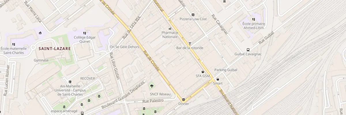 Plan du 99 Bd National à Marseille 3e Arrondissement