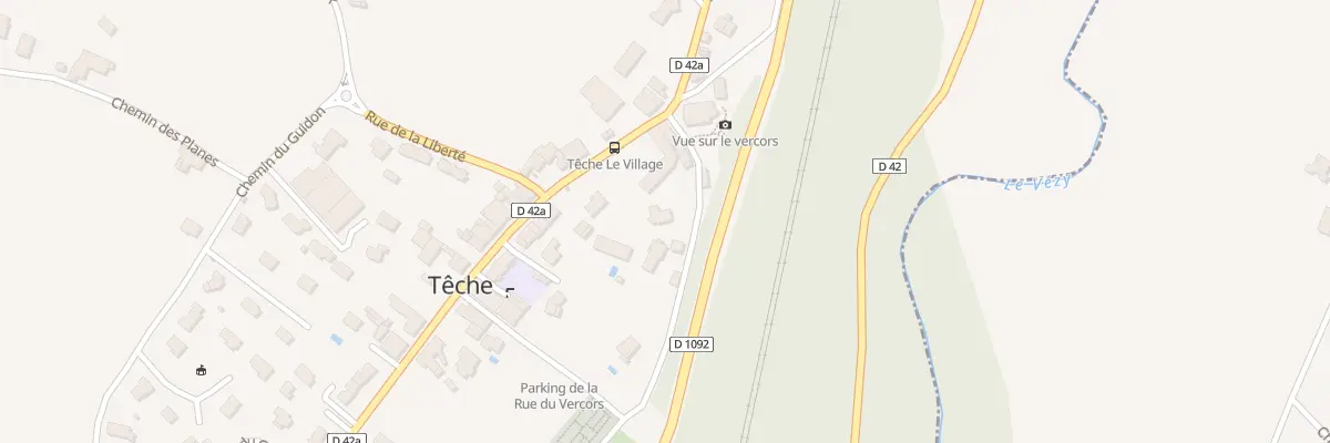 Plan du Village à Têche