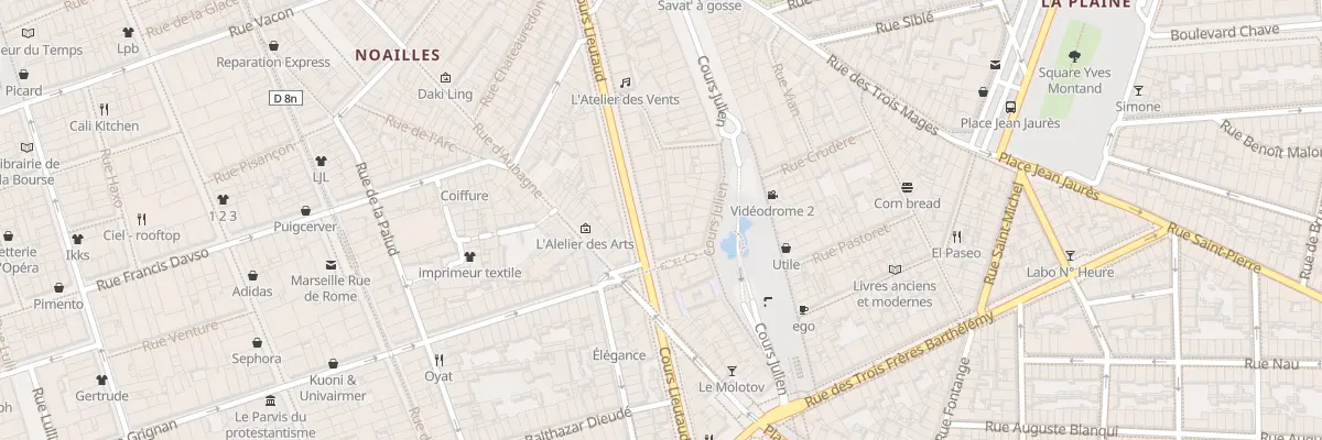 Plan du 33 Crs Lieutaud à Marseille 6e Arrondissement