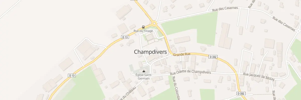 Plan du 2 Rue du Château à Champdivers