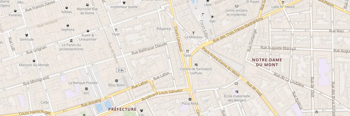 Plan du 80 Crs Lieutaud à Marseille 6e Arrondissement