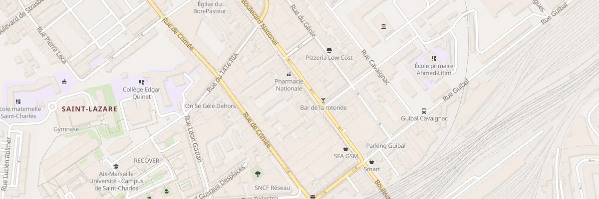 Plan du 107 Bd National à Marseille 3e Arrondissement