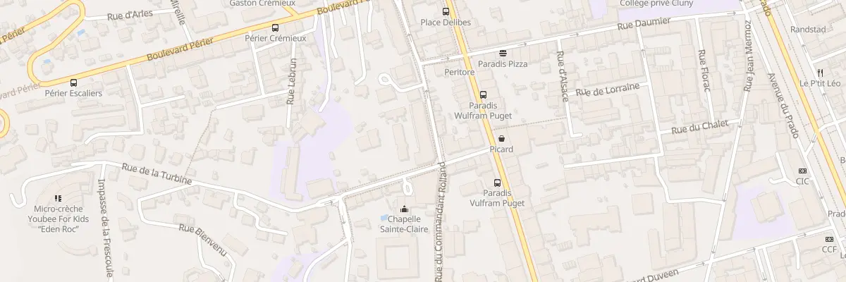 Plan du 6 Rue Wulfran Puget à Marseille 12e Arrondissement