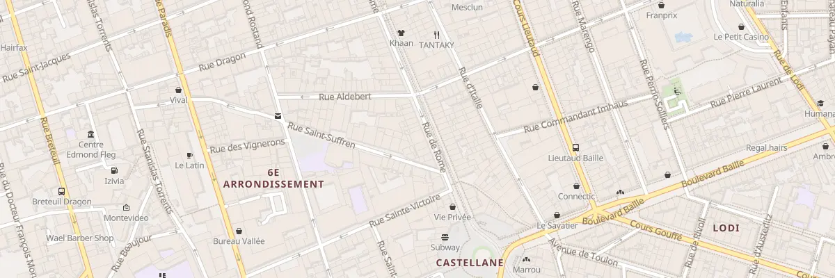 Plan du 180 Rue de rome à Marseille 6e Arrondissement