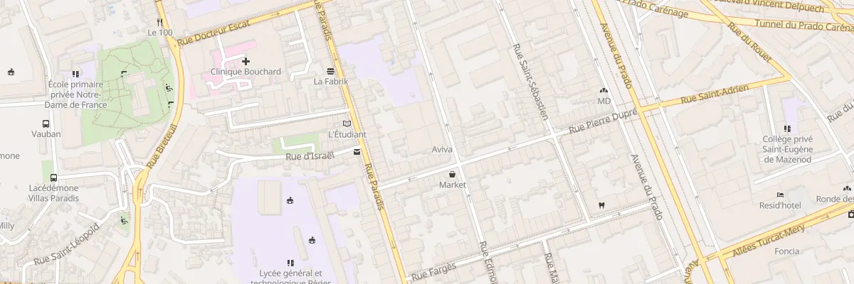 Plan du 118 Rue edmond rostand à Marseille 6e Arrondissement