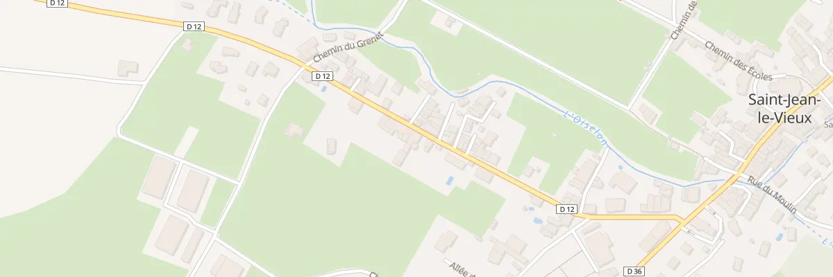 Plan du 335 Rte de Bourg à Saint-Jean-le-Vieux