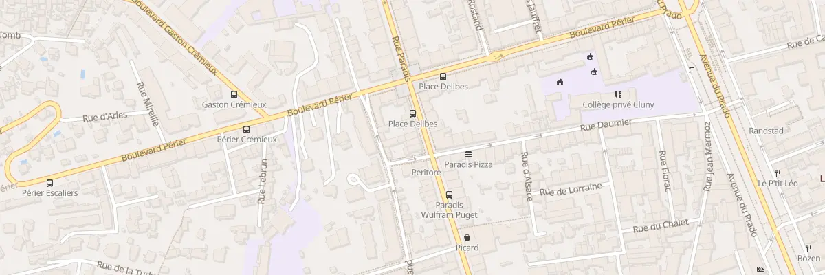 Plan du 360 Rue paradis à Marseille 8e Arrondissement
