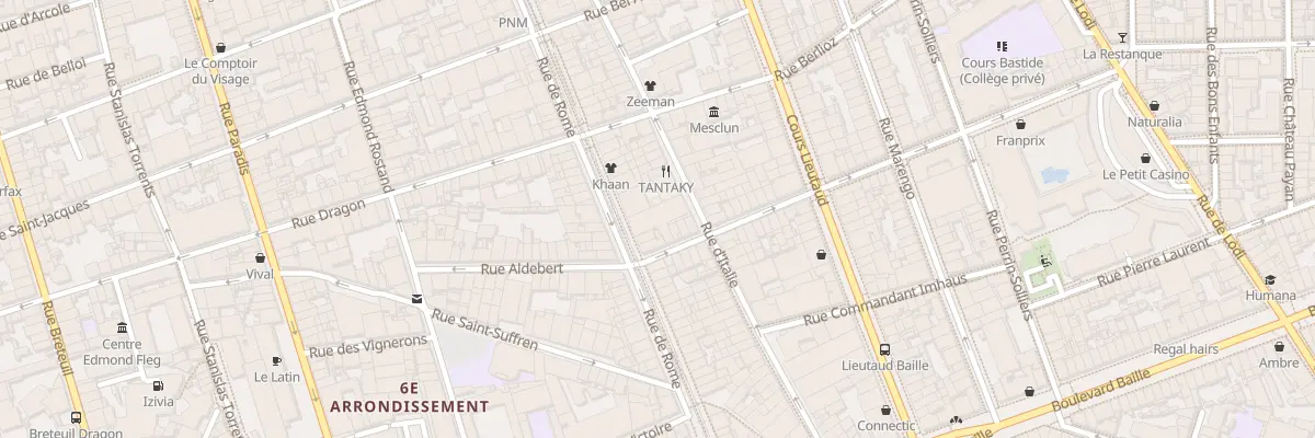 Plan du 3 Rue de village à Marseille 6e Arrondissement
