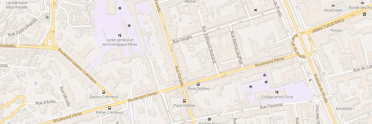 Plan du 307 Rue paradis à Marseille 8e Arrondissement