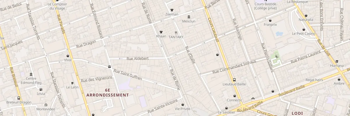 Plan du 2 Rue de village à Marseille 6e Arrondissement