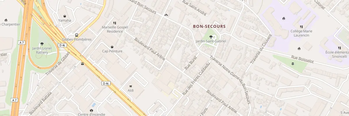 Plan du 62 Bd Paul Arene à Marseille 14e Arrondissement