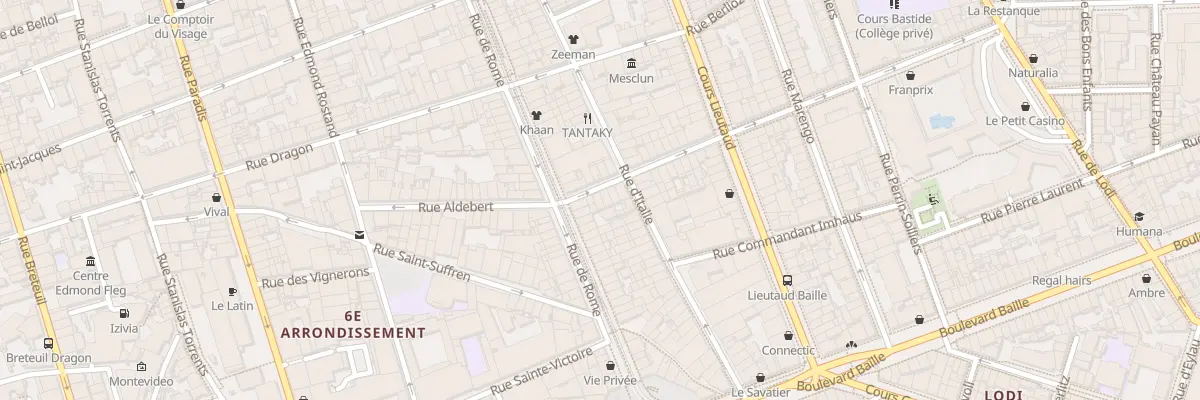 Plan du 6 Rue de village à Marseille 6e Arrondissement