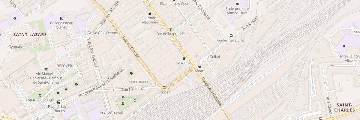 Plan du 77 Bd National à Marseille 3e Arrondissement
