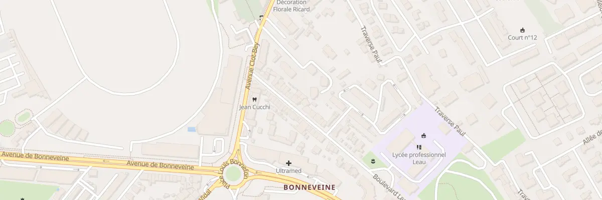 Plan du 33 Bd Leau à Marseille 8e Arrondissement