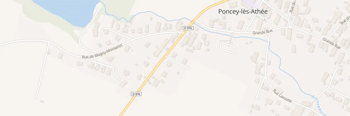 Plan du 8 Rte Departementale N 976 à Poncey-lès-Athée