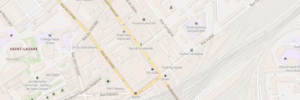 Plan du 84 Bd National à Marseille 3e Arrondissement