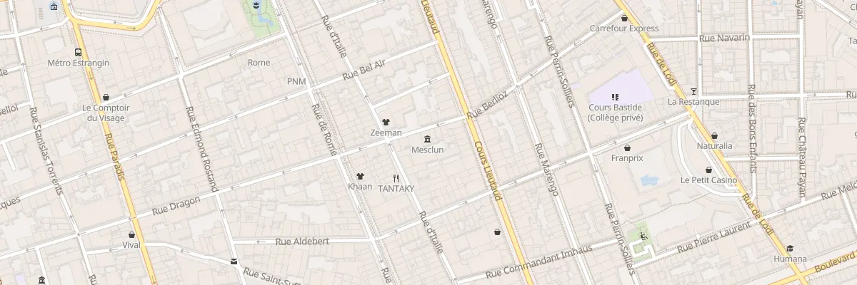 Plan du 14 Rue berlioz à Marseille 6e Arrondissement