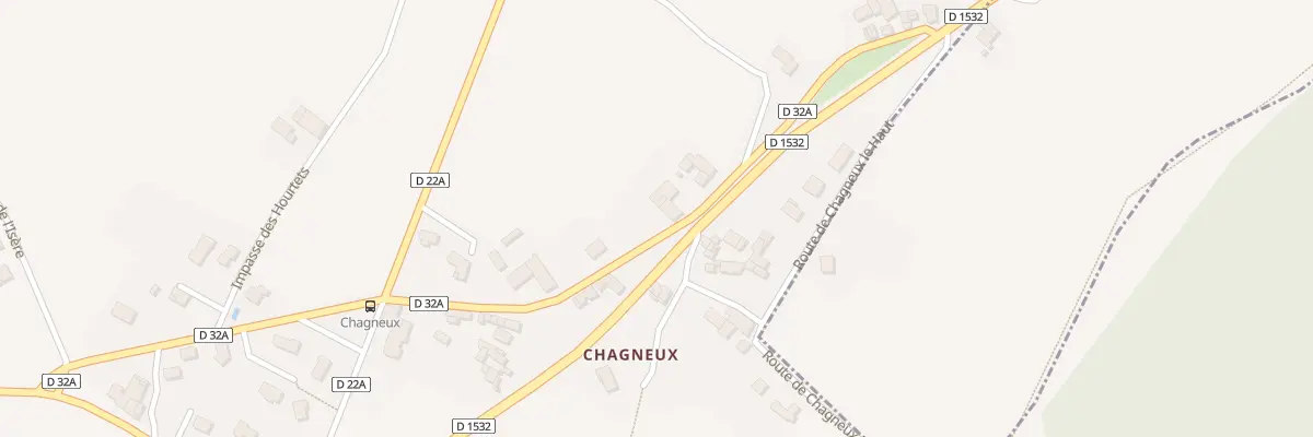 Plan du 308 Rte de Chagneux à Izeron