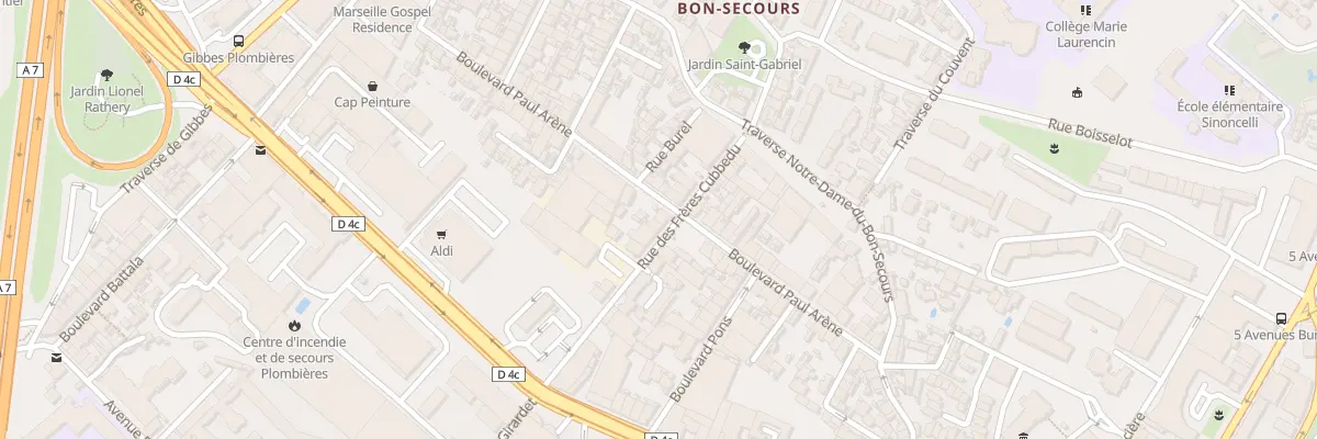 Plan du 23 Rue des Freres Cubbedu à Marseille 14e Arrondissement