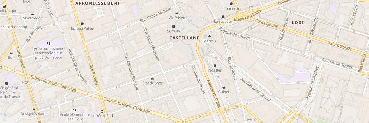 Plan du 6 Av du Prado à Marseille 6e Arrondissement