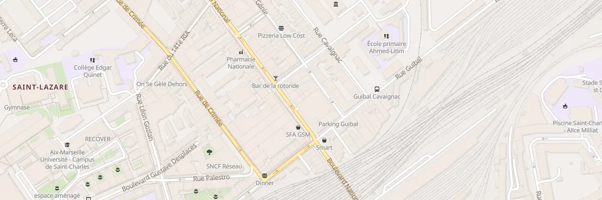 Plan du 80 Bd National à Marseille 3e Arrondissement