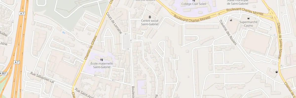 Plan du 7 Rue louis merlino à Marseille 14e Arrondissement